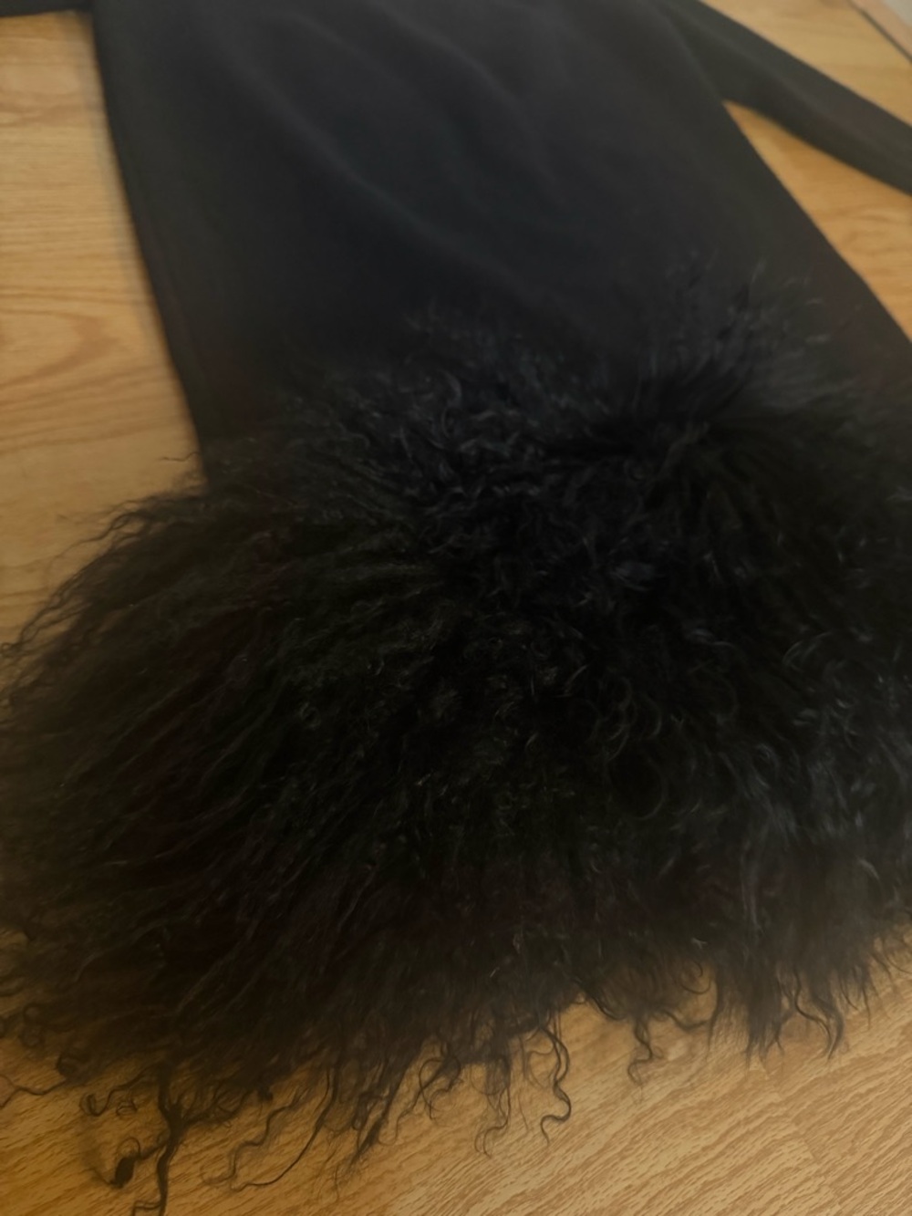 DSQUARED2 Black Feather-Hem Mini Dress - Picture 4 of 6